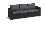 Allibert by Keter Gartenlounge Sofa California 3-Sitzer, graphit/ cool grey, inkl. Sitz- und...