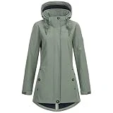Ankerglut Damen Softshellmantel Kurzmantel mit Kapuze Gefüttert Übergangsjacke #ankerglutbrise...
