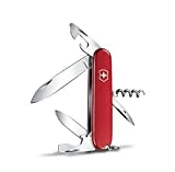 Victorinox, Taschenmesser, Spartan, 91 mm, rot (12 Funktionen, Klinge, Korkenzieher, Dosenöffner,...