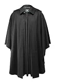 Wetterfleck grau Loden Umhang Cape Poncho Jagd Mantel Kapuze Lodenmantel dunkelgrau Jäger Förster...