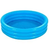 com-four® Planschbecken für Kinder, 3-Ring Kinderpool in blau mit Reparaturflicken, 114x25cm, ca....