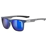 uvex LGL 42 - Sonnenbrille für Damen und Herren - verspiegelt - Filterkategorie 3 - blue grey/blue...