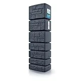 Kreher XXL Wassertonne Tower Stone mit Wasserhahn und Füllautomat. Tolle Stein Optik in Anthrazit,...