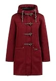 Schmuddelwedda Strickfleece-Dufflemantel Damen 34323540 Dunkelrot Melange, M Dunkelrot Melange
