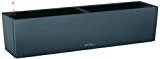 LECHUZA 'BALCONERA Color 80' Pflanzgefäß mit Erd-Bewässerungs-System, Schiefergrau, 79 x 19 x 19...