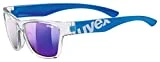 uvex sportstyle 508 - Sonnenbrille für Kinder - verspiegelt - inkl. Kopfband - clear blue/blue -...