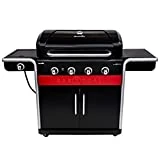 Char-Broil Gas2Coal 440 Hybrid Grill - 4 - Brenner Gas & Kohlegrill mit Seitenbrenner, Schwarz