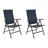 NATERIAL - 2er Set Gartenstühle Orion mit Armlehnen - 2 Gartensessel - Klappbar - Klappstühle -...
