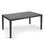 Rechteckiger Außentisch, Hartharzstruktur mit Rattaneffekt, Made in Italy, 150 x 90 x 72 cm, Farbe...