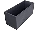 Ondis24 Pflanzkübel Blumenkübel Blumentopf Vulkan 100cm, Schiefer Optik mit Wasserspeicher,...