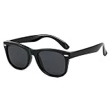 DRERIO Kindersonnenbrille Kinder Polarisierte Sonnenbrille Kleinkind Schwarz Navigator Sonnenbrille...