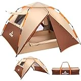 BETENST Camping Zelt, Pop up Zelt 4 Personen Familie Kuppelzelt Wasserdicht Winddicht mit 2...