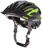 ALPINA Unisex - Kinder, FB JR. 2.0 Fahrradhelm, black-steelgrey-neon, 50-55 cm