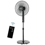 PELONIS Standventilator Ventilator 16 Zoll, Standventilator Leise mit Fernbedienung, Bodenventilator...