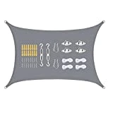 HUTHIM Sonnensegel Rechteckig 3x4m, Sonnensegel Wasserdicht Sonnenschutz Balkon Terrasse, Segeltuch...