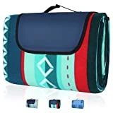 Picknickdecke 200 x 300 cm, Wasserdicht Picknickdecke, Picknick-Matte mit Tragegriff, Fleece...