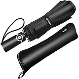 Newdora Regenschirm Taschenshirm Stockschirm Windproof sturmfest Auf-Zu Automatik wasserabweisend...