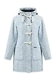 Schmuddelwedda Strickfleece-Dufflecoat Damen 34323525 Hellblau Melange, XXL Hellblau Melange