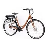 TRETWERK - 28 Zoll E-Bike Damen Pedelec - Cloud orange - E-Citybike Damenfahrrad mit 7 Gang Shimano...