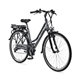 Telefunken E-Bike Damen Elektrofahrrad Alu 28 Zoll mit 21-Gang Shimano Kettenschaltung, Pedelec...