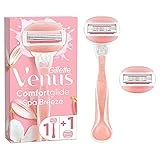 Gillette Venus Comfortglide Spa Breeze Rasierer Damen, Damenrasierer + 2 Rasierklingen mit 3-fach...