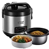 Russell Hobbs Reiskocher [Testsieger] 1,2l inkl. Dampfgarer -Einsatz mit Aroma-Klappdeckel...