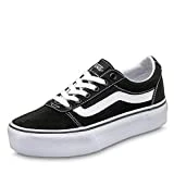 Vans Damen Ward Platform Sneaker, Schwarz (Canvas) Black/White 187, 37 EU