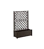 HERSTERA 10014400 Pflanzgefäss con Rankgitter, Dunkelbraun, 100 x 43 x 142 cm