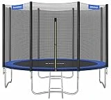 SONGMICS Trampolin Ø 305 cm, Gartentrampolin für Kinder mit Sicherheitsnetz, Randabdeckung,...