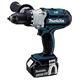 Makita Akku-Bohrschrauber 3-Gang 18 V / 5,0 Ah, 2 Akkus und Ladegerät im MAKPAC, 1 Stück,...