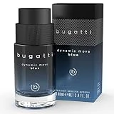 bugatti Parfüm Dynamic Move Blue 100ml I Zitrisch-aromatisches Eau de Toilette I Herren-Duft mit...