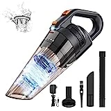 Handstaubsauger 9500PA, Akku Handsauger Kabellos Akkusauger (Nass/Trocken, 130W, 2600mAh Akku, Mit...
