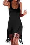 Cindeyar Damen Sommerkleid Lose Casual Kleid Ärmellos Rundkragen Strandkleid Kleider Boho...