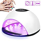 UV LED Nageltrockner, Nivlan Upgraded 72W Lampe für Gelnägel, Professionelle Nagellampe mit 4...