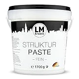 LM Strukturpaste fein 1,7 kg im Eimer - Weiß - Spachtelmasse/Strukturfarbe für den...