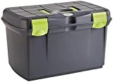 Kerbl 321747 Putzbox Arrezzo schwarz / pistazie mit herausnehmbaren Einsatz, (B x H x T) 406 x 244 x...