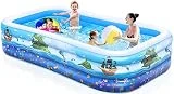 iBaseToy Aufblasbarer Pool - Groß Planschbecken für Kinder, Erwachsene, Babys und Kleinkinder,...