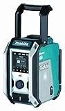 Makita DMR115 Akku-Baustellenradio (ohne Akku, ohne Ladegerät), Türkis, Schwarz, Silber