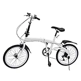 Jadeblanc 20 Zoll Erwachsene Faltrad Klappfahrrad 7-Gang Doppel V-Bremse Fahrrad Höhenverstellbar...