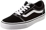 Vans Unisex Kinder Ward Suede/Canvas Sneaker, Schwarz ((Suede/Canvas) Black/White Iju), 38 EU