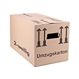 30 Umzugskartons Faltkartons Umzugskisten Movebox 2-wellig doppelter Boden Profi 600 x 330 x 340mm...