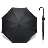Automatik Reise Regenschirm - Klassischer Stockschirm 121 cm / 48 Zoll Geeignet für Herren Männer...
