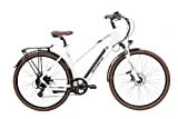 F.lli Schiano E-Voke 28 Zoll, Trekking E-Bike mit 250W Motor und 8-Gang-Getriebe, in Weiss