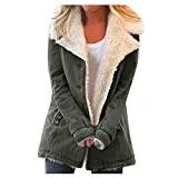Damen Dufflecoat Winterjacke WinterEinfarbig Freizeit Wollmantel Parka Kuscheliger Wollmischung...