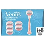 Gillette Venus Comfortglide Spa Breeze Rasierer Damen, Damenrasierer + 6 Rasierklingen mit 3-fach...
