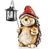 Weltbild Igel Dekofigur mit LED-Laterne - Gartenfiguren aus Terrakotta als LED Igel Gartenzwerg...