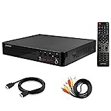 LP-099 DVD Player for TV, Region-Free CD Player with HDMI Connection (1080p Upscaling), AV Output,...