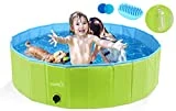 Pecute Hundepool Schwimmbad für Hunde und Katzen(120*30cm,330L),Swimmingpool Hund Planschbecken...
