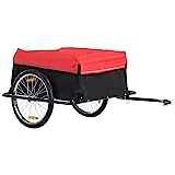 HOMCOM Fahrradanhänger Lastenanhänger Belastbarkeit max. 40 kg Transportanhänger Handwagen...