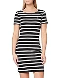 Tommy Jeans Damen TJW Striped Bodycon Dress Kleid, Schwarz/Multi, L